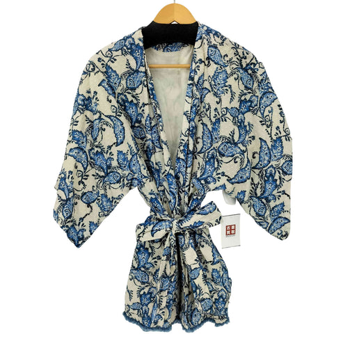 ザラ ZARA 花柄 ボタンレス ガウンジャケット レディース import:XS