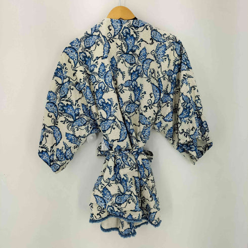 ザラ ZARA 花柄 ボタンレス ガウンジャケット レディース import:XS