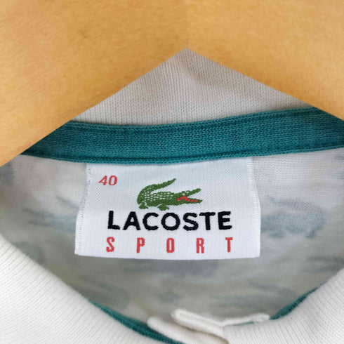 ラコステスポーツ LACOSTE SPORT 総柄 S/S ポロシャツ レディース 40