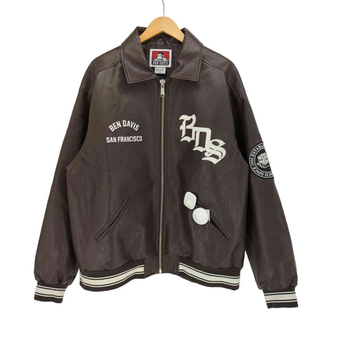 ベンデイビス BEN DAVIS FAUX LEATHER FLIGHT JACKET フェイクレザーブルゾン メンズ JPN:XL