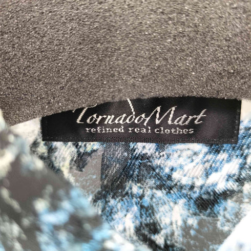 トルネードマート TORNADO MART チェックフラワーカットボイルシャツ メンズ JPN:M