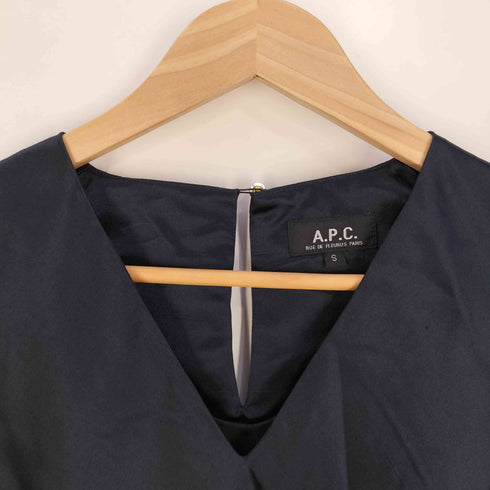 アーペーセー A.P.C. Vネック ベルベット ワンピース ドレス レディース import:S