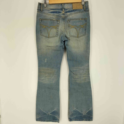 ジャックローズ JACKROSE ウォッシュド ダメージ 加工 ブーツカット フレア デニム パンツ メンズ JPN:S