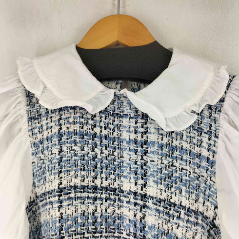 ザラ ZARA ツイード切替 ブラウス レディース USXS
