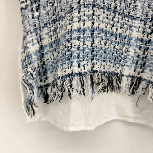 ザラ ZARA ツイード切替 ブラウス レディース USXS