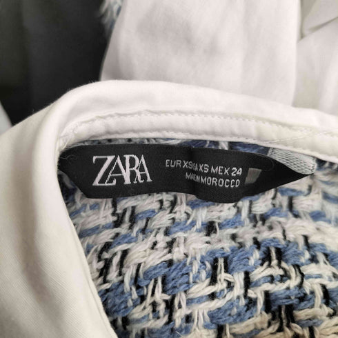 ザラ ZARA ツイード切替 ブラウス レディース USXS
