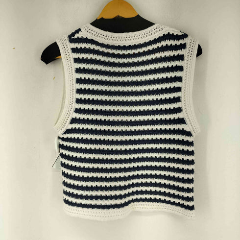 ザラ ZARA ストライプ柄ニットベスト レディース US S