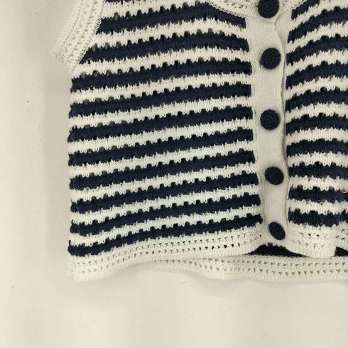 ザラ ZARA ストライプ柄ニットベスト レディース US S