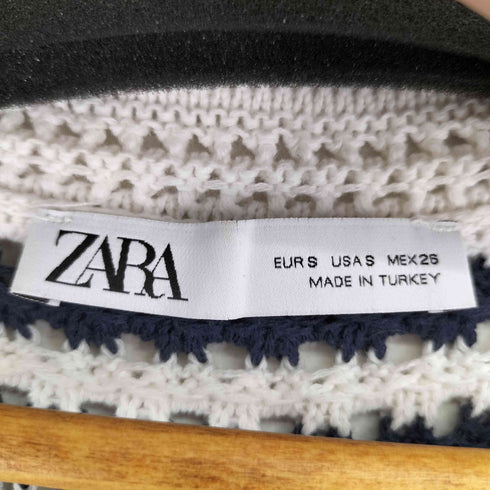 ザラ ZARA ストライプ柄ニットベスト レディース US S