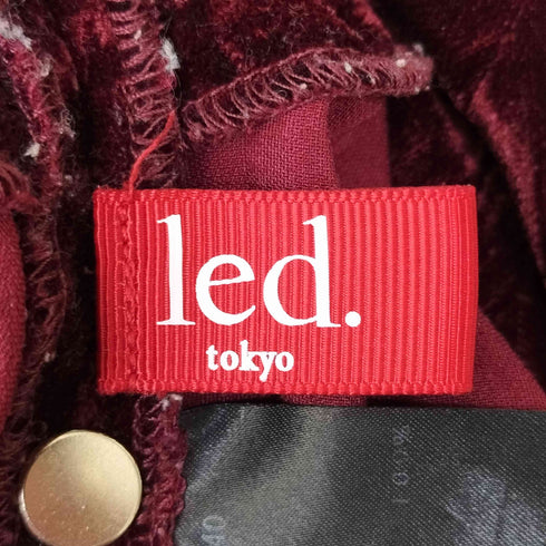 led.tokyo 23AW VELOUR TRACK SHORT JACKET ベロア トラック ショート ジャケット レディース JPN:38
