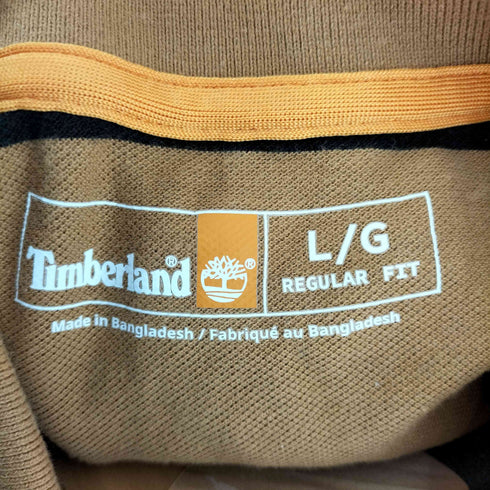 ティンバーランド Timberland ロゴ刺繍 S/S ボーダー ポロシャツ メンズ JPN:L