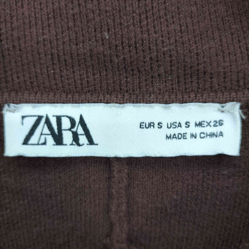 ザラ ZARA KNIT FRONT JUMPSUIT ニット フロント ジップ ジャンプスーツ オールインワン レディース S