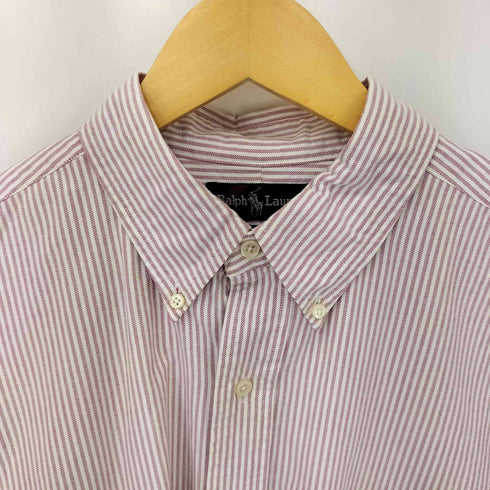 ラルフローレン RALPH LAUREN BIG SHIRT ポニー刺繍 フロントポケット ストライプ BD L/S シャツ メンズ import:L