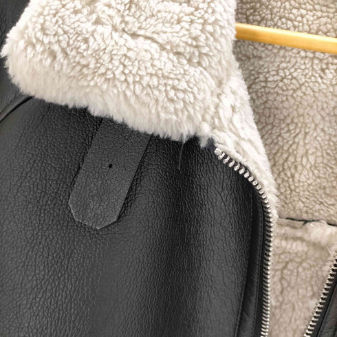 ザラ ZARA フェイクムートンジャケット メンズ JPN:M