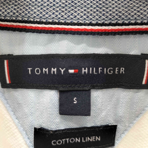 トミーヒルフィガー TOMMY HILFIGER コットンリネン半袖シャツ メンズ S