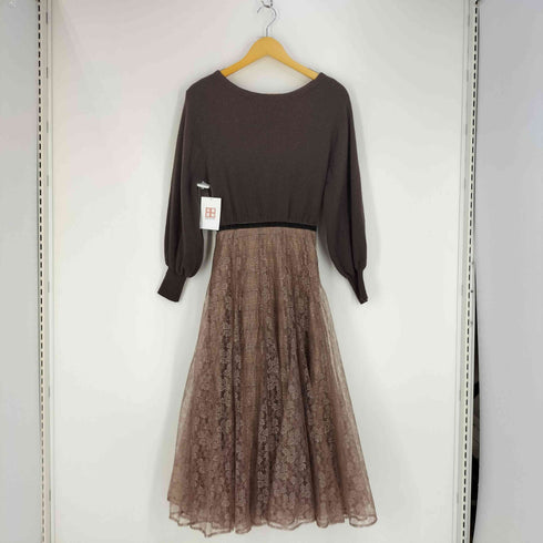 リリーブラウン Lily Brown レースドッキングニットワンピース レディース ONE SIZE