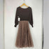 リリーブラウン Lily Brown レースドッキングニットワンピース レディース ONE SIZE