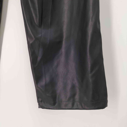 ザラ ZARA 2タックフェイクレザーワイドパンツ レディース JPN:S