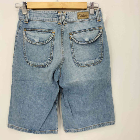 クロエ Chloe フラップポケット デニム ショーツ レディース 34
