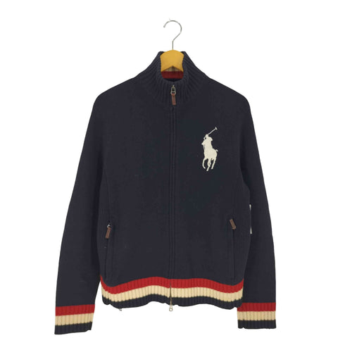 ポロバイラルフローレン Polo by RALPH LAUREN ビッグポニー刺繍 ウール ドライバーズニット メンズ import:M