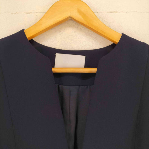 セルフォード CELFORD 23AW ネイビーノーカラーペプラムジャケット レディース 36