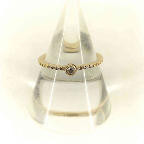 アガット agete 0.05ct K10 ダイヤモンドリング レディース 11号