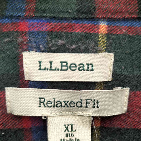 エルエルビーン L.L.Bean Relaxed Fit L/S コットン チェックシャツ メンズ import:XL