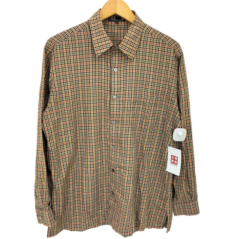 ダックスゴルフ DAKS GOLF チェック柄 片ポケ コットンフランネルシャツ メンズ JPN:M