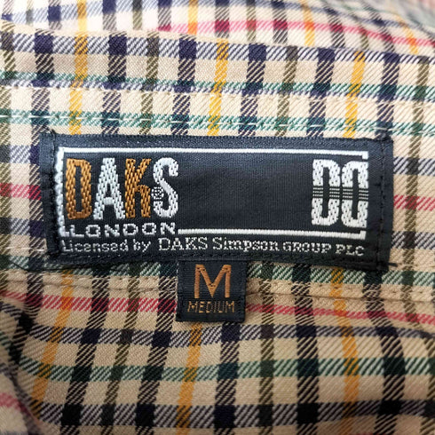 ダックスゴルフ DAKS GOLF チェック柄 片ポケ コットンフランネルシャツ メンズ JPN:M