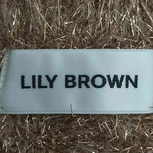 リリーブラウン Lily Brown フラッフィーラメニットカーデ レディース ONE SIZE
