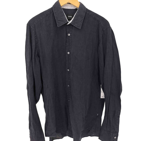 ボスヒューゴボス BOSS HUGO BOSS リネンレギュラーカラーL/S シャツ メンズ JPN:M
