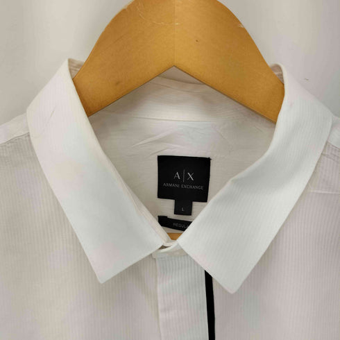 アルマーニエクスチェンジ ARMANI EXCHANGE フロントロゴ刺繍比翼ボタンL/Sシャツ メンズ JPN:L