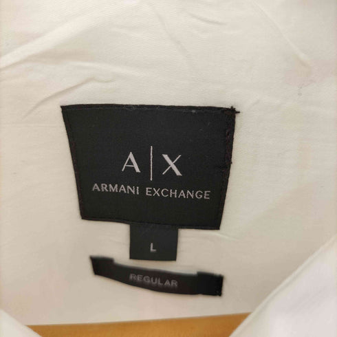 アルマーニエクスチェンジ ARMANI EXCHANGE フロントロゴ刺繍比翼ボタンL/Sシャツ メンズ JPN:L