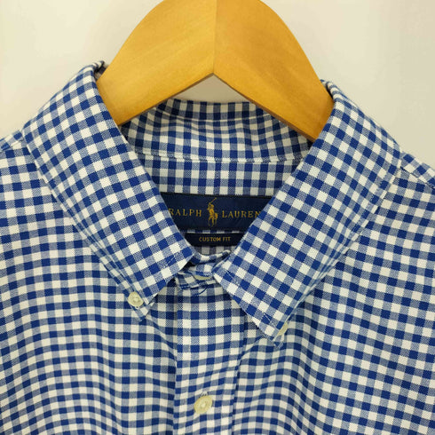 ラルフローレン RALPH LAUREN CUSTOM FIT ポニー刺繍ギンガムチェックL/S BDシャツ メンズ JPN:L