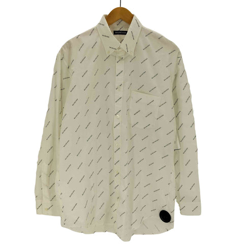 バレンシアガ BALENCIAGA オールオーバーロゴシャツ メンズ 37