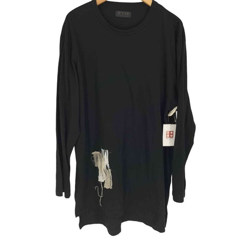 サイトバイヨウジヤマモト syte by Yohji Yamamoto 24AW SOFT JERSEY BORO APPLIQUE SIDE SLIT LONG-SLEEVED T-SHIRT メンズ JPN:3