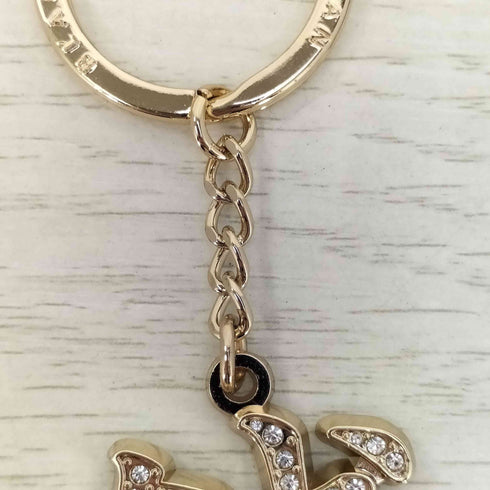 ブラックアイパッチ Black Eye Patch ZENI RHINESTONE KEYCHAIN GOLD 銭 キーホルダー キーチェーン メンズ