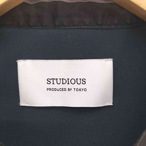 ステュディオス STUDIOUS アシメ サテン クレリック バンドカラー シャツ メンズ JPN:3