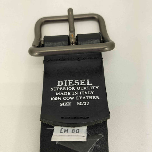 ディーゼル DIESEL 立体文字 レザーベルト メンズ 80cm