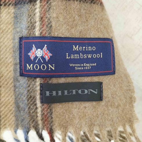 ヒルトン HILTON イギリス製 メリノウール チェックストール メンズ