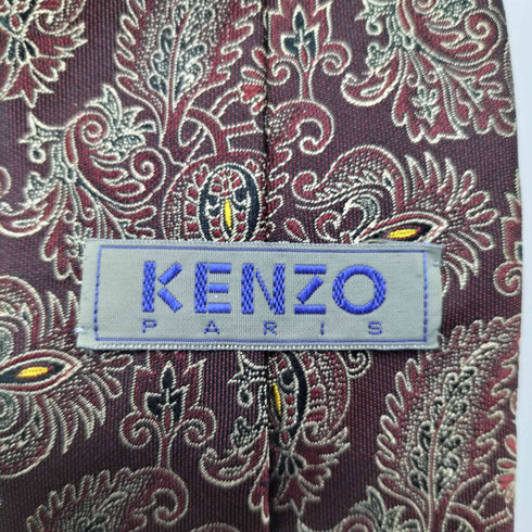 ケンゾーパリス KENZO PARIS ペイズリー柄 リネン ネクタイ メンズ