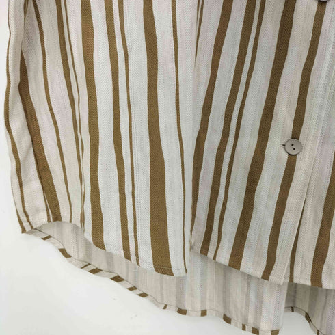 ロクビューティーアンドユースユナイテッドアローズ 6 BEAUTY & YOUTH UNITED ARROWS STRIPE PRINT SHORT SLEEVE SHIRT ストライプ プリント 半袖シャツ レディース JPN:M