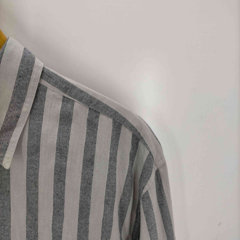 イッセイミヤケメン ISSEY MIYAKE MEN 筆タグ ストライプ比翼シャツ メンズ JPN:M