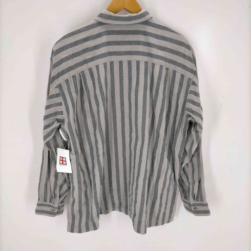 イッセイミヤケメン ISSEY MIYAKE MEN 筆タグ ストライプ比翼シャツ メンズ JPN:M