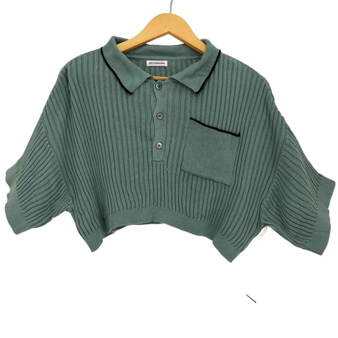 SHO KURASHINA クロップド ニットポロ レディース