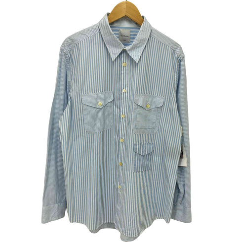 ポールスミス Paul Smith ミックスパターン ストライプ ワークシャツ メンズ import:XL