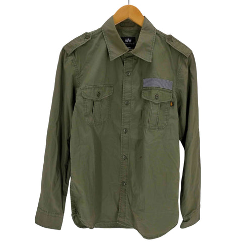 アルファインダストリーズ ALPHA INDUSTRIES ミリタリーシャツ メンズ import:M