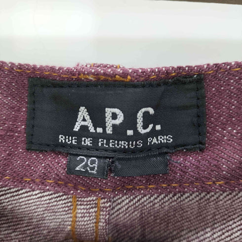 アーペーセー A.P.C. 赤耳 ワインレッドスキニーデニム レディース 29