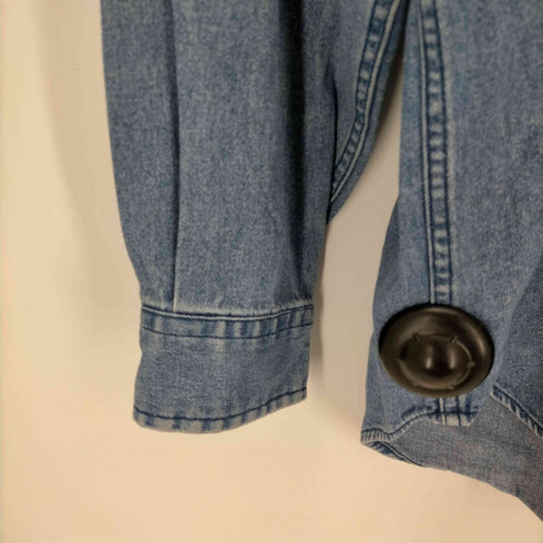 トミージーンズ tommy jeans ノーカラーデニムシャツ メンズ