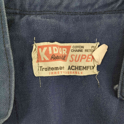 60S KIDUR フレンチサロペット オーバーオール メンズ